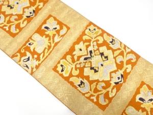 アンティーク　唐花模様織り出し袋帯（材料）